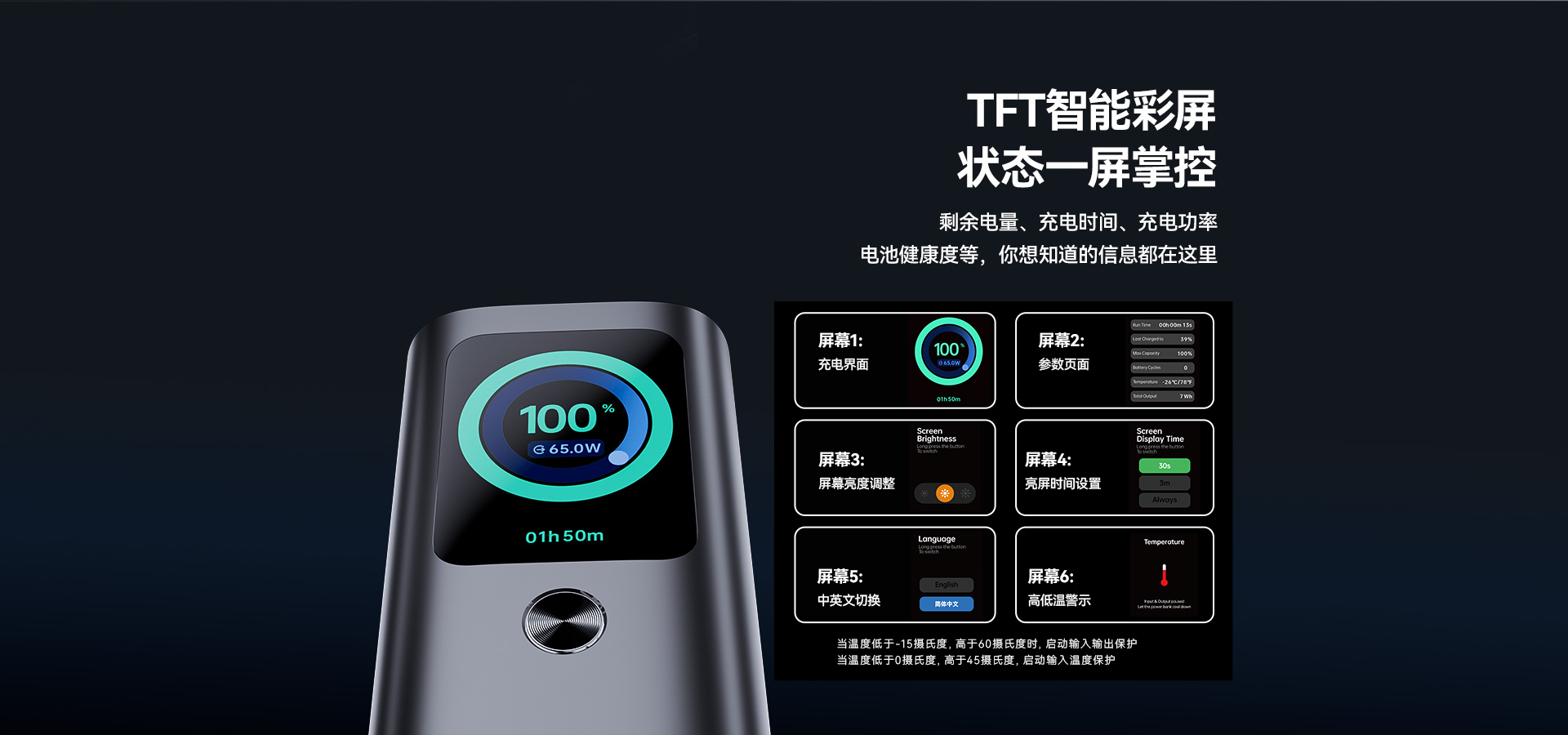 TFT智能彩屏 状态一屏掌控